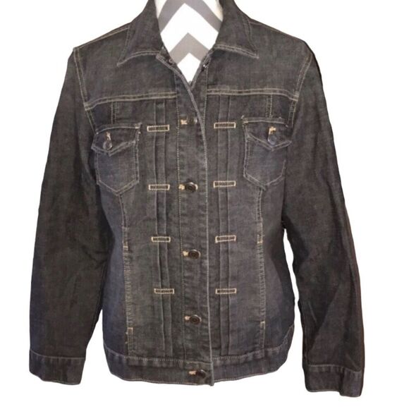 Chico’s Denim Jacket Size Medium (Chico’s Size 1) - Picture 1 of 6
